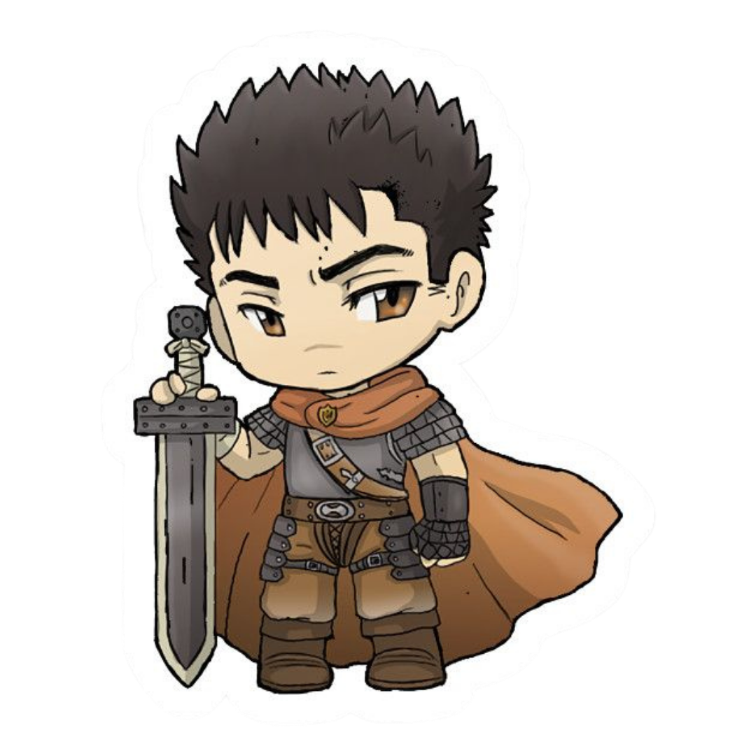 Berserk Anime Sticker 11 | Guts Black Swordsman Premium Sticker