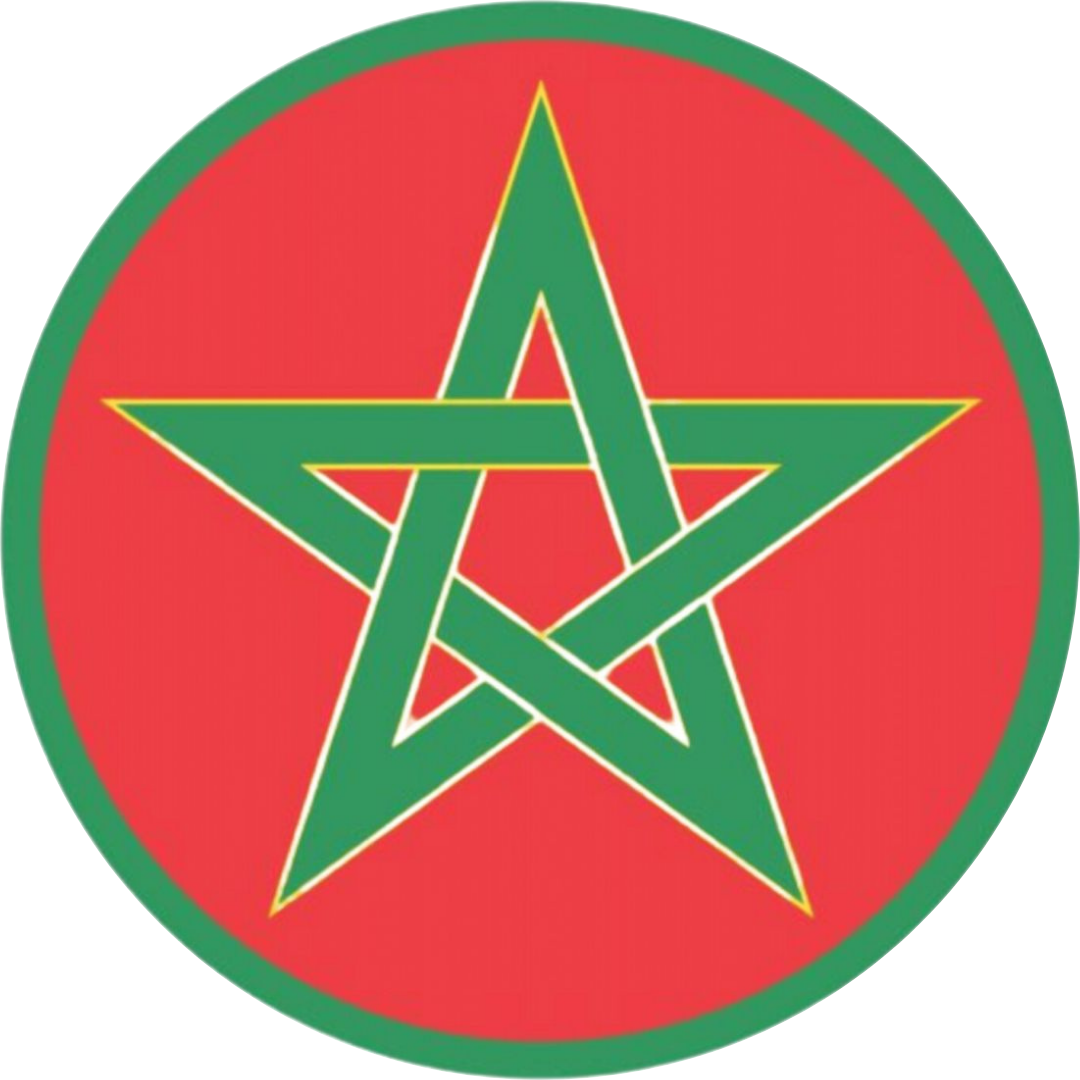 Morocco Fan Tinplate Badge