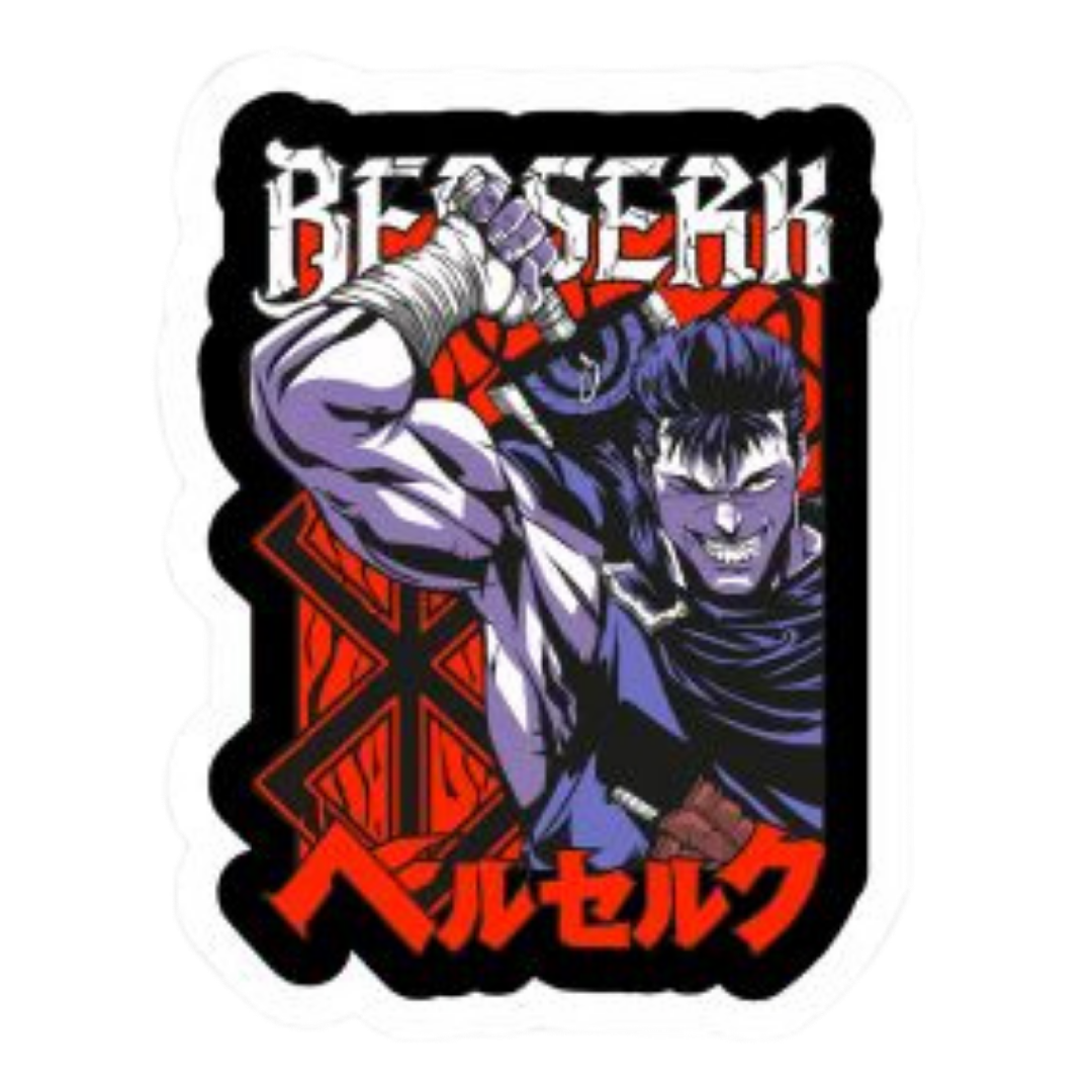 Berserk Anime Sticker 12 | Guts Black Swordsman Premium Sticker
