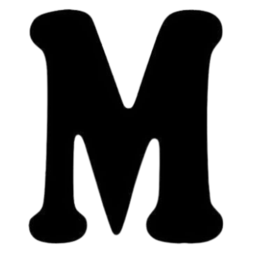 Letter M English Alphabet Sticker | Educational A-Z Sticker | StickerBD