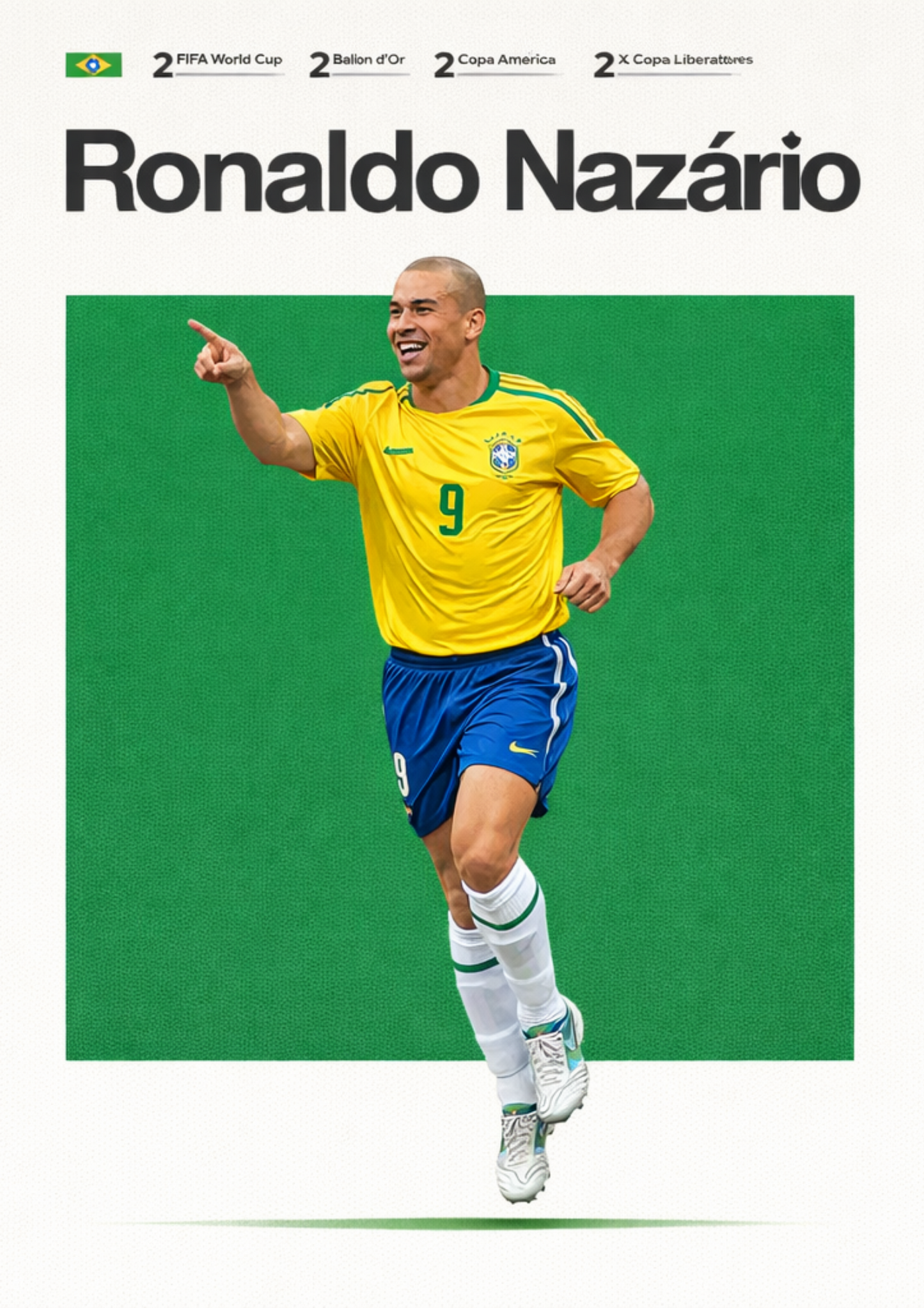 Ronaldo Nazário | Mini Poster Sticker