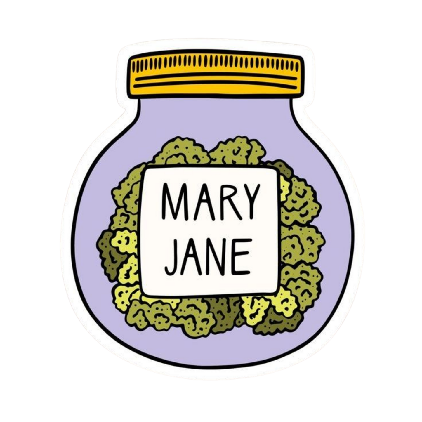 Mary Jane Hemp Sticker | StickerBD
