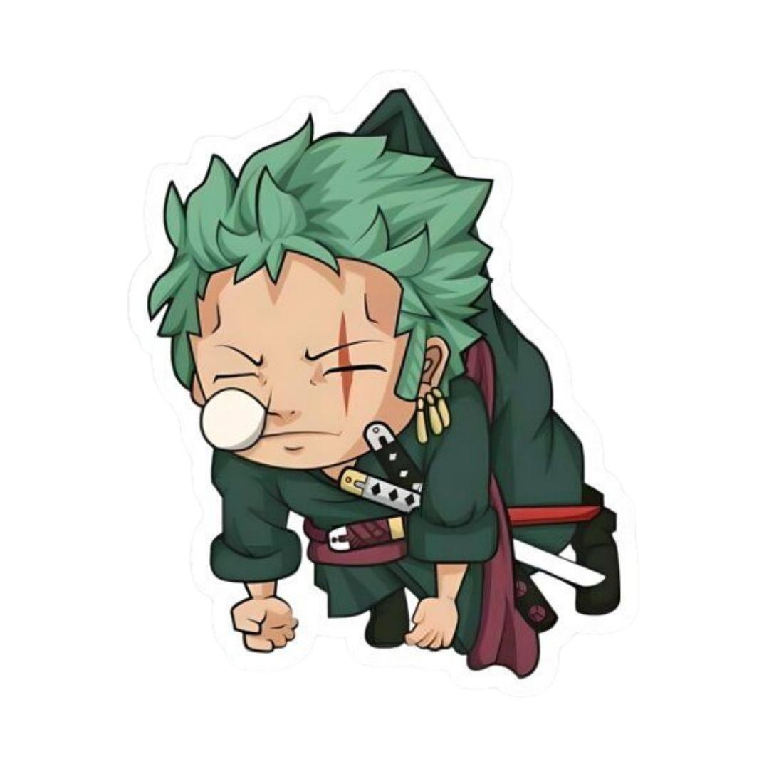Roronoa Zoro One Piece Sticker 2 | Three Sword Style Premium Sticker