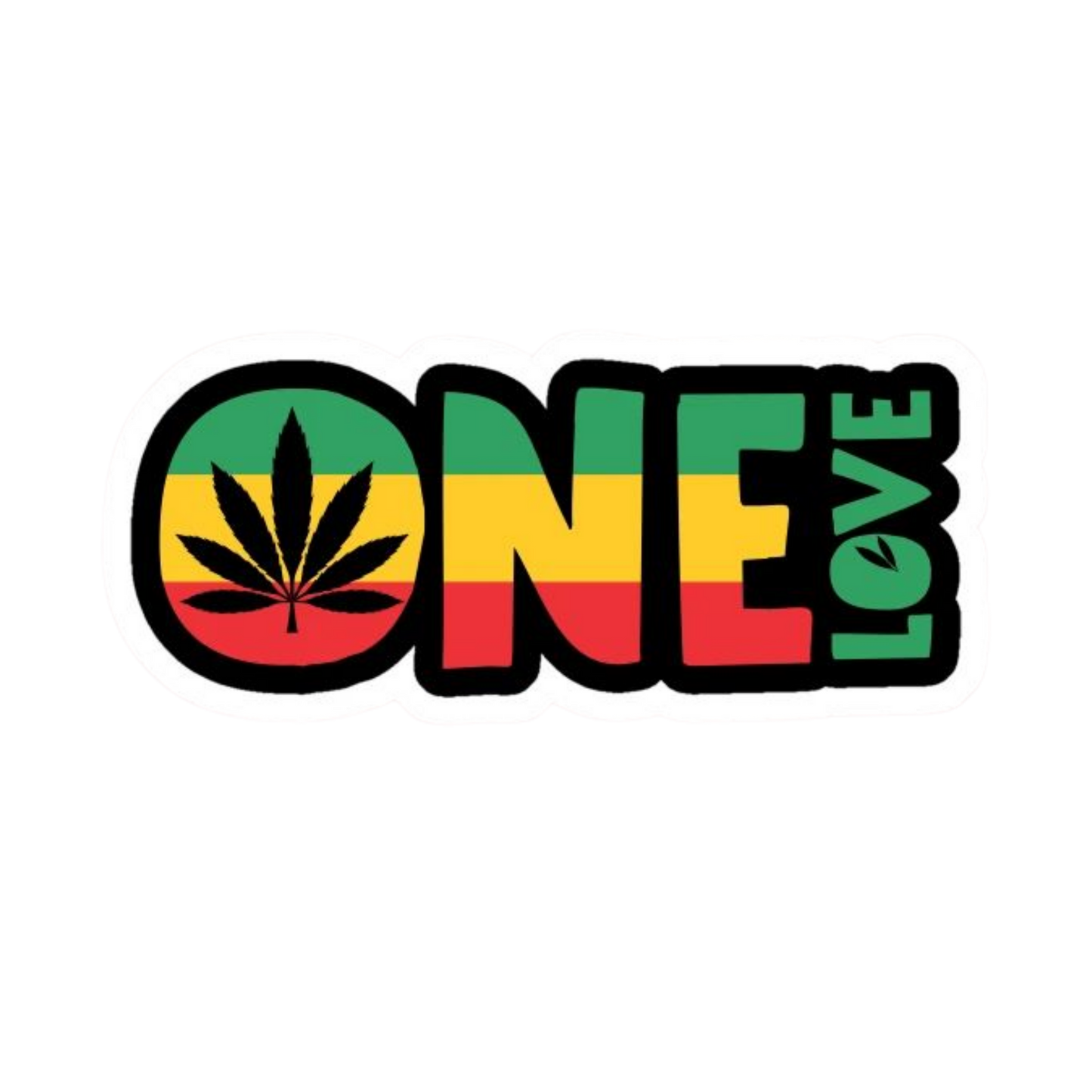 One Love Hemp Sticker | StickerBD