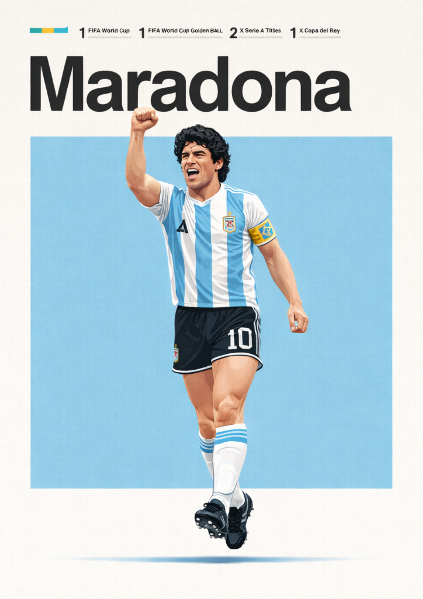 Diego Maradona | Mini Poster Sticker