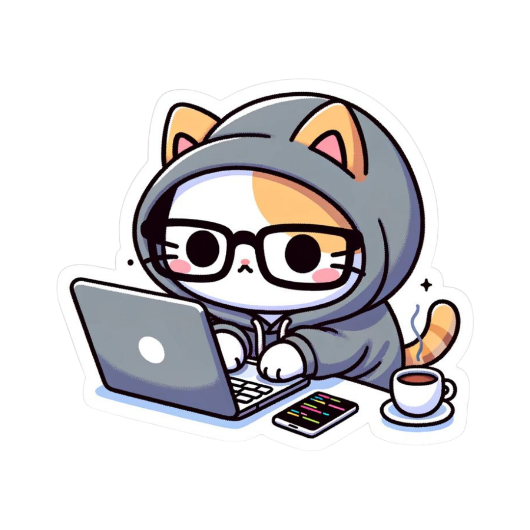 Working cat Office stickers
