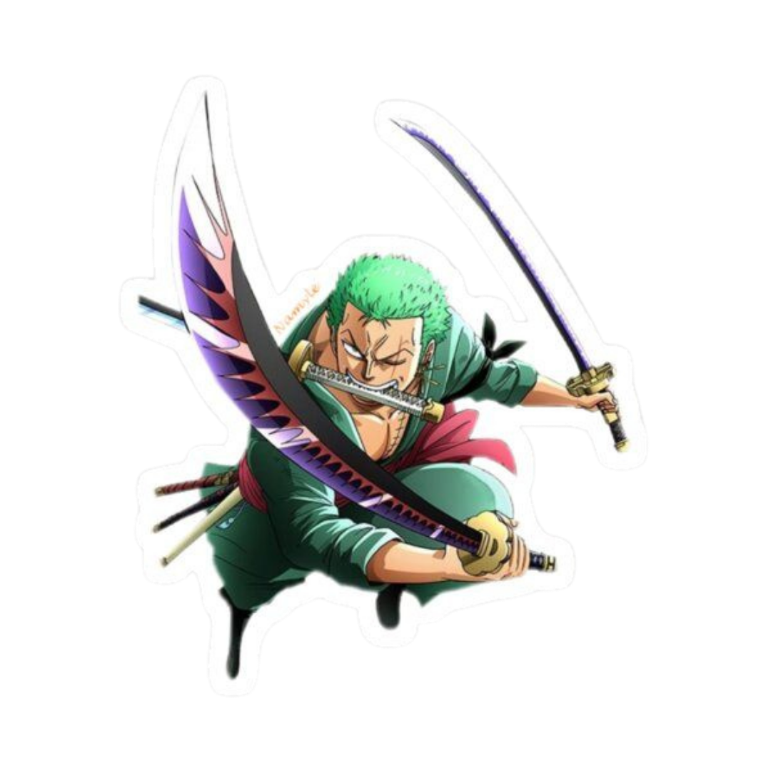 Roronoa Zoro One Piece Sticker 5 | Three Sword Style Premium Sticker