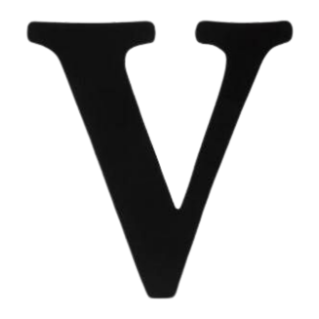 Letter V English Alphabet Sticker | Educational A-Z Sticker | StickerBD