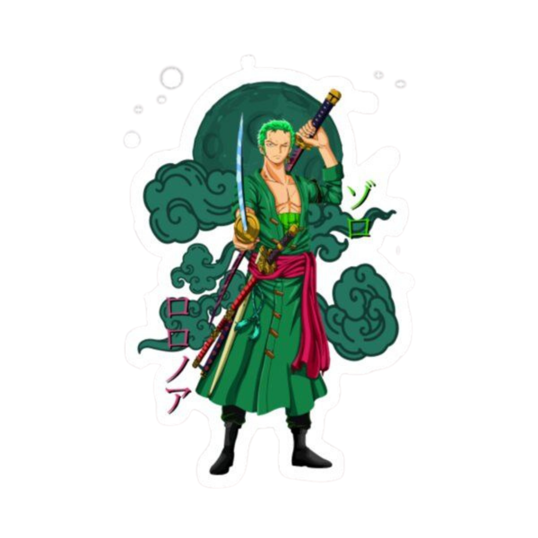 Roronoa Zoro One Piece Sticker 7 | Three Sword Style Premium Sticker
