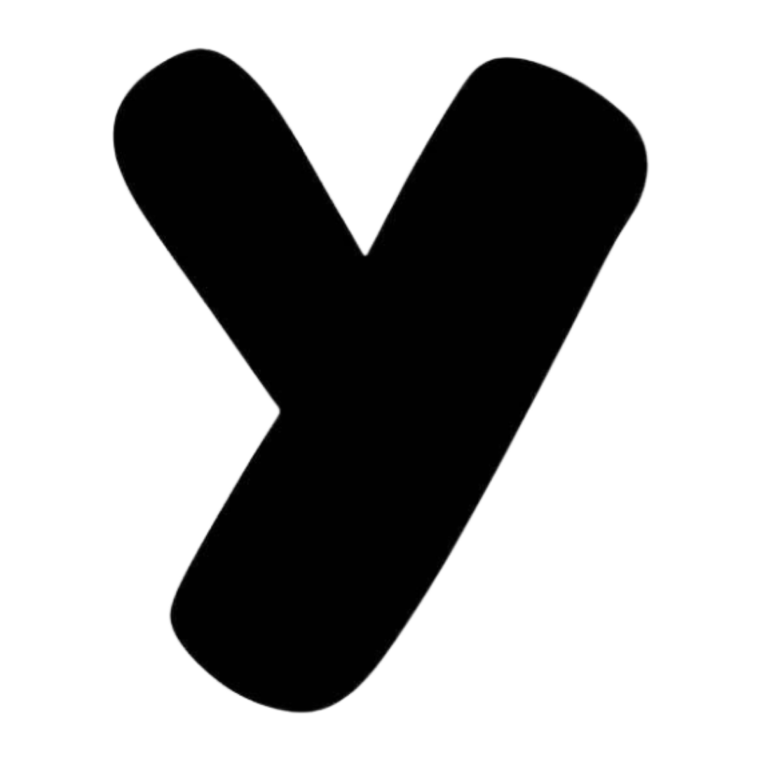 Letter Y English Alphabet Sticker | Educational A-Z Sticker | StickerBD