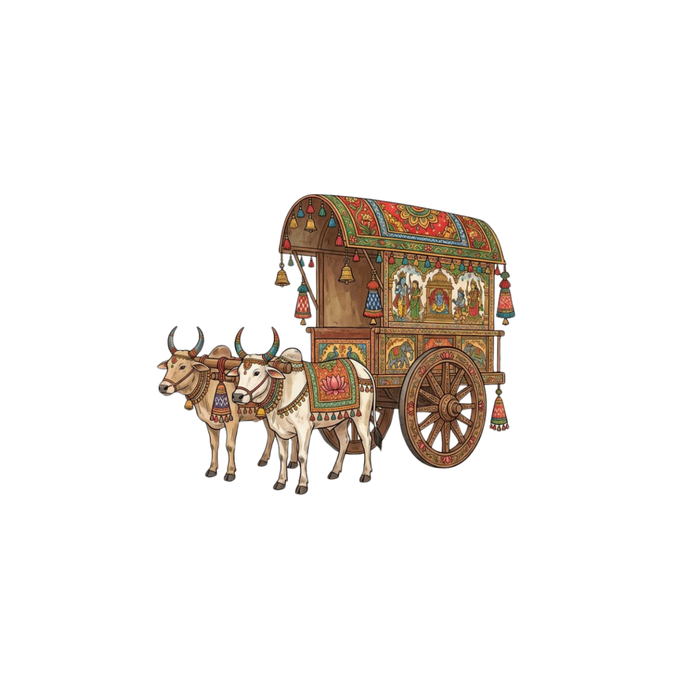 Cow Cart | Bangladesh Stickers Collection | StickerBD