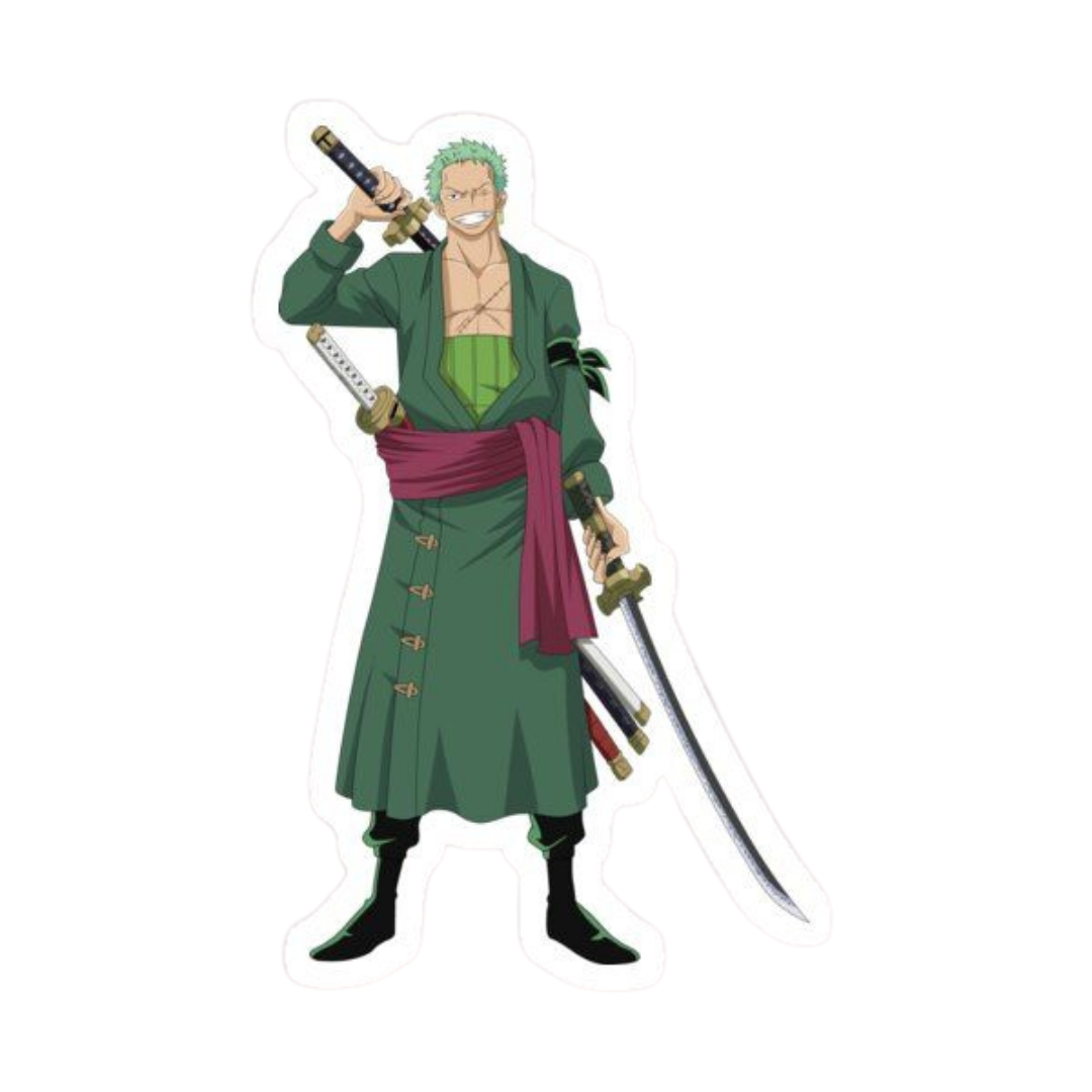 Roronoa Zoro One Piece Sticker 11 | Three Sword Style Premium Sticker