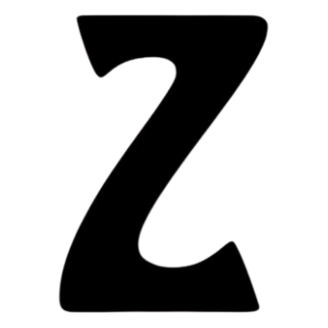 Letter Z English Alphabet Sticker | Educational A-Z Sticker | StickerBD