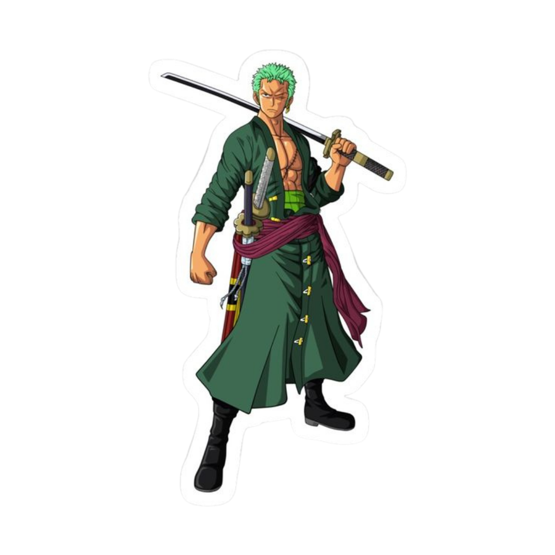 Roronoa Zoro One Piece Sticker 12 | Three Sword Style Premium Sticker