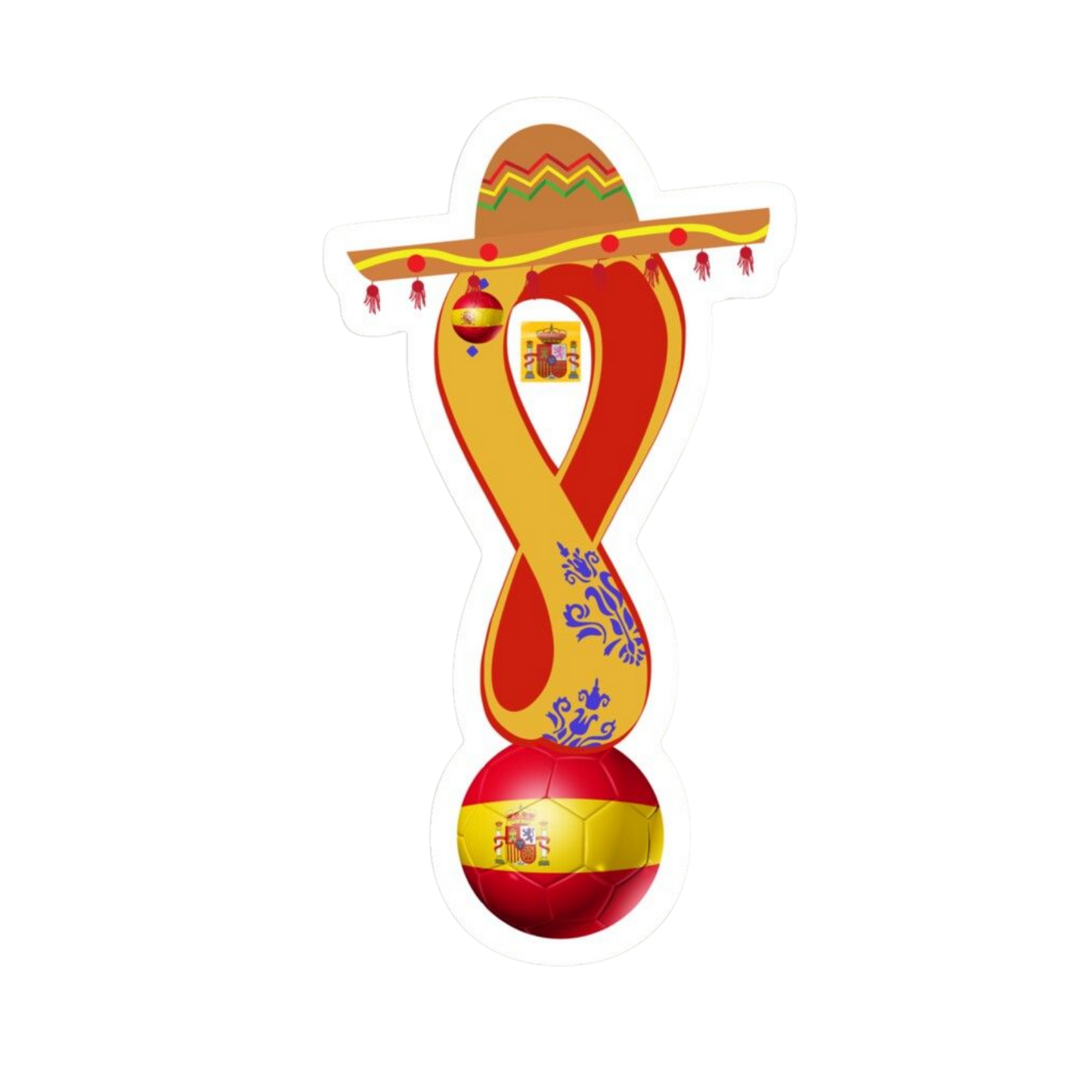 FC Spain 30 | Spain Football Sticker | Football Team