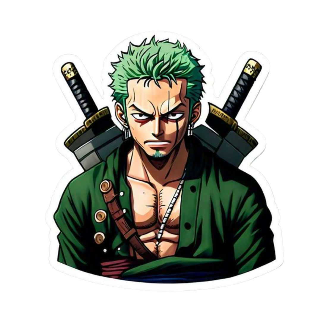 Roronoa Zoro One Piece Sticker 17 | Three Sword Style Premium Sticker
