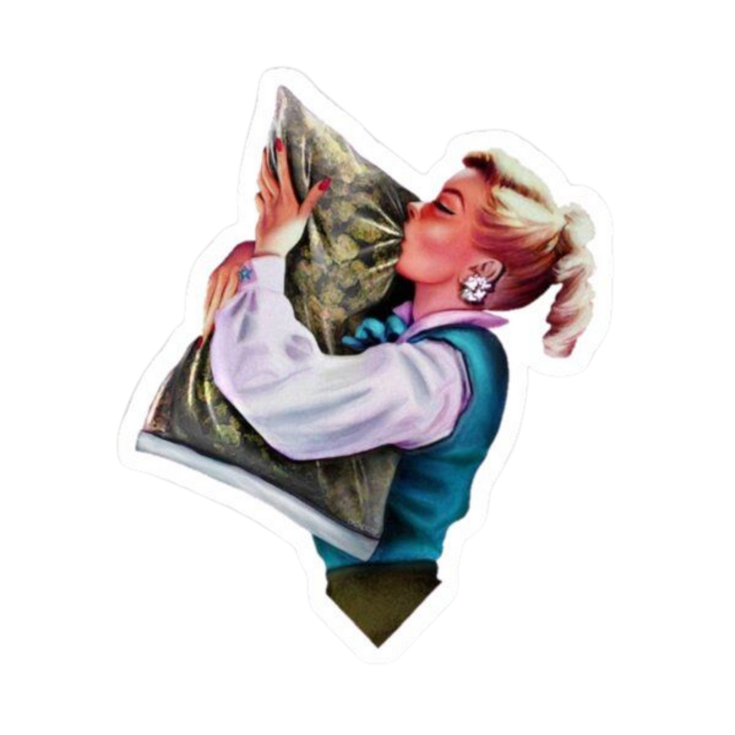 Kush Pillow Hemp Sticker | StickerBD