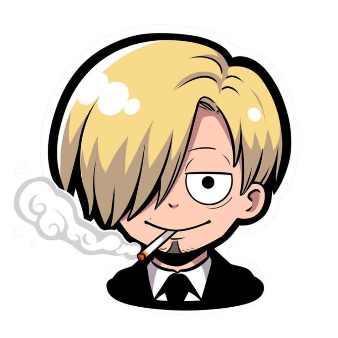 Sanji One Piece Sticker 11 | Black Leg Premium Sticker