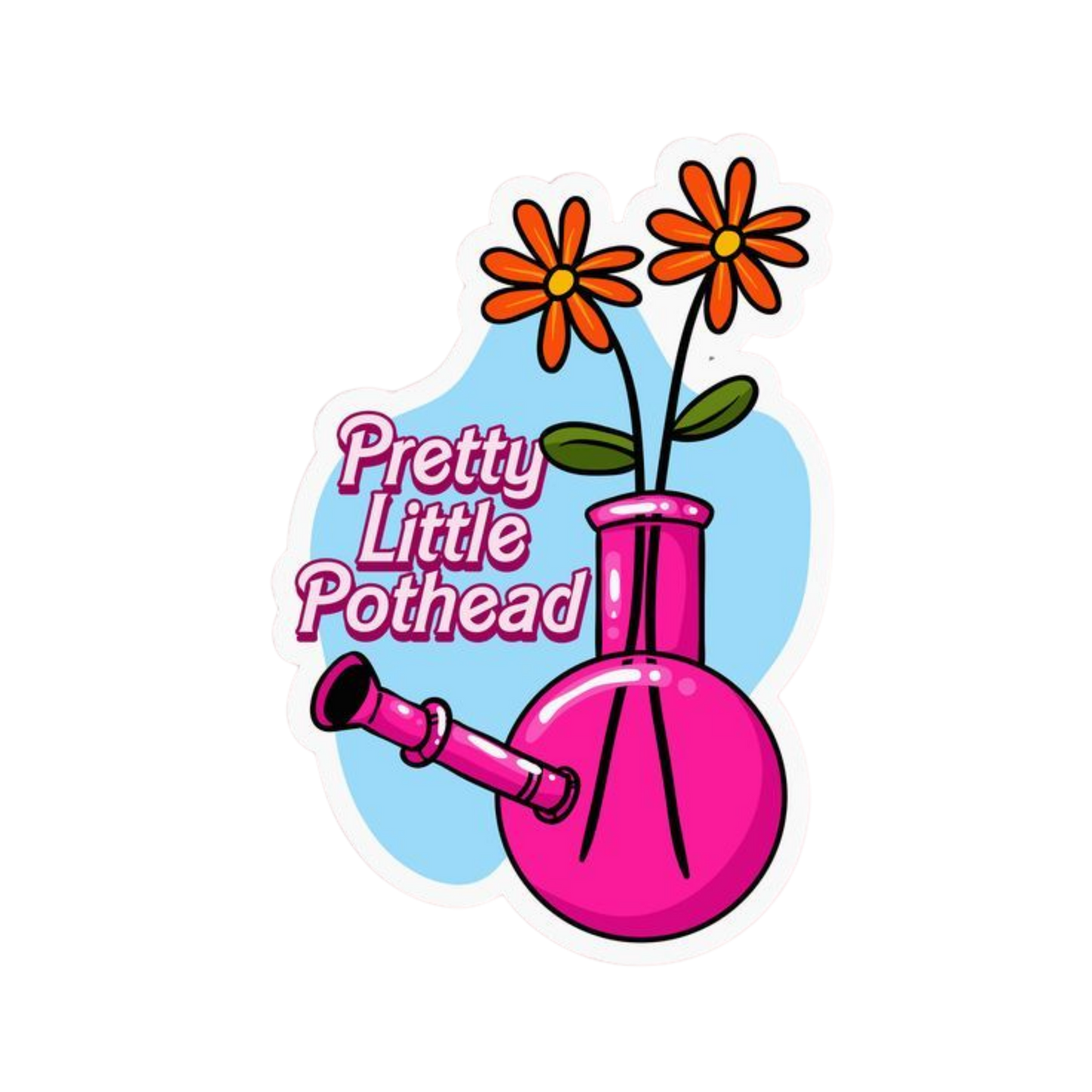 Preety Littol Pot head Hemp Sticker | StickerBD