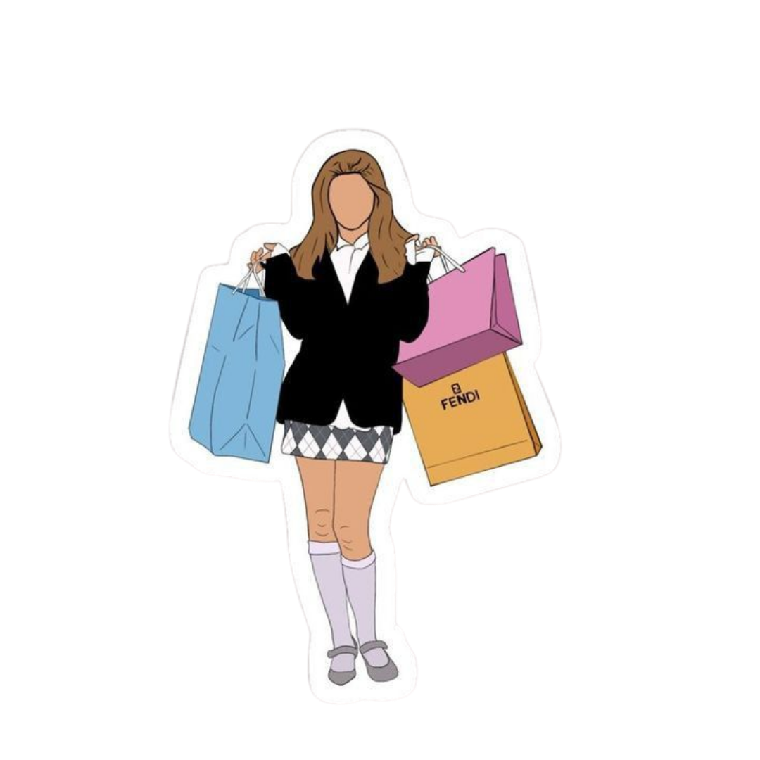 Pink Sticker 55 | Women Pink Barbie Lady | Aesthetic Girl Power Premium Sticker