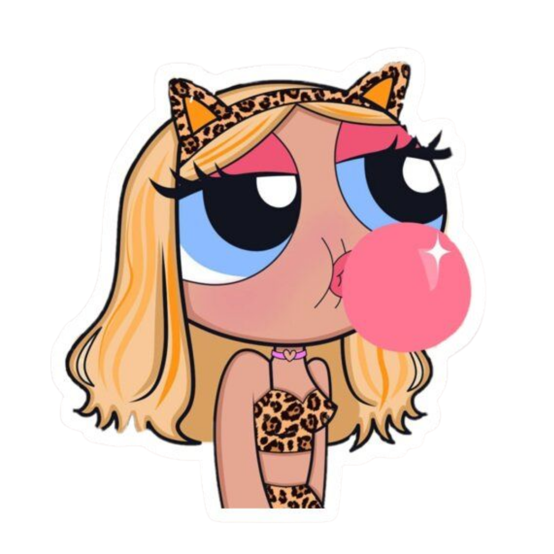 Pink Sticker 57 | Women Pink Barbie Lady | Aesthetic Girl Power Premium Sticker