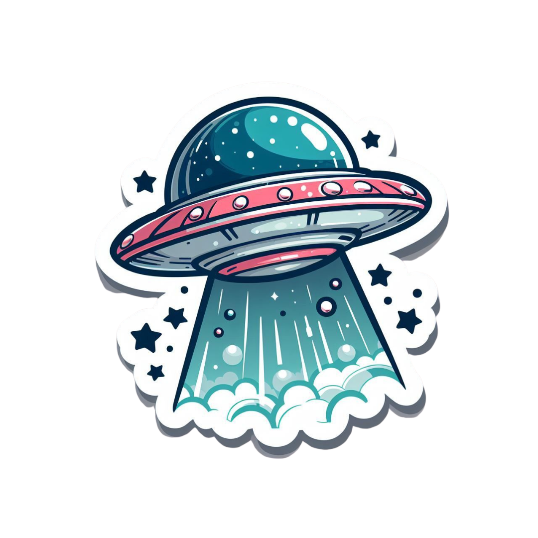 UFO 5 | Space Mystery Premium Sticker | UFO & Aliens