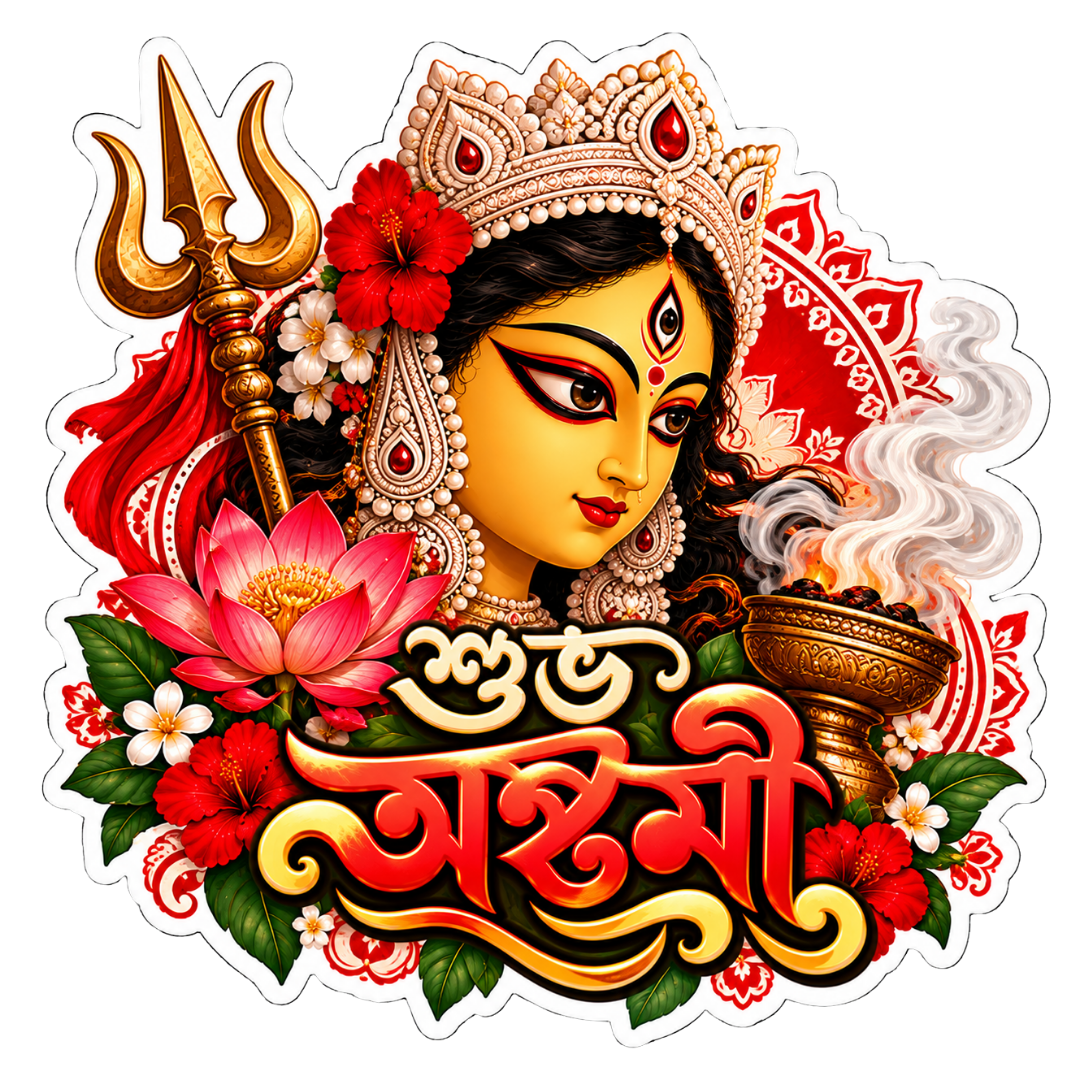 Shuvo Oshtomi | Om, Gods, Mantras & Spritual Symbols | StickerBD