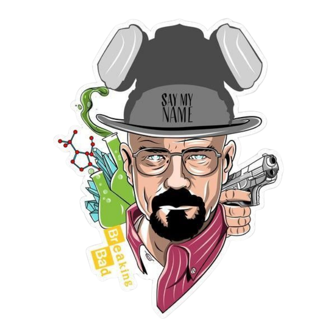 Say my name illustratation Heisenberg Sticker