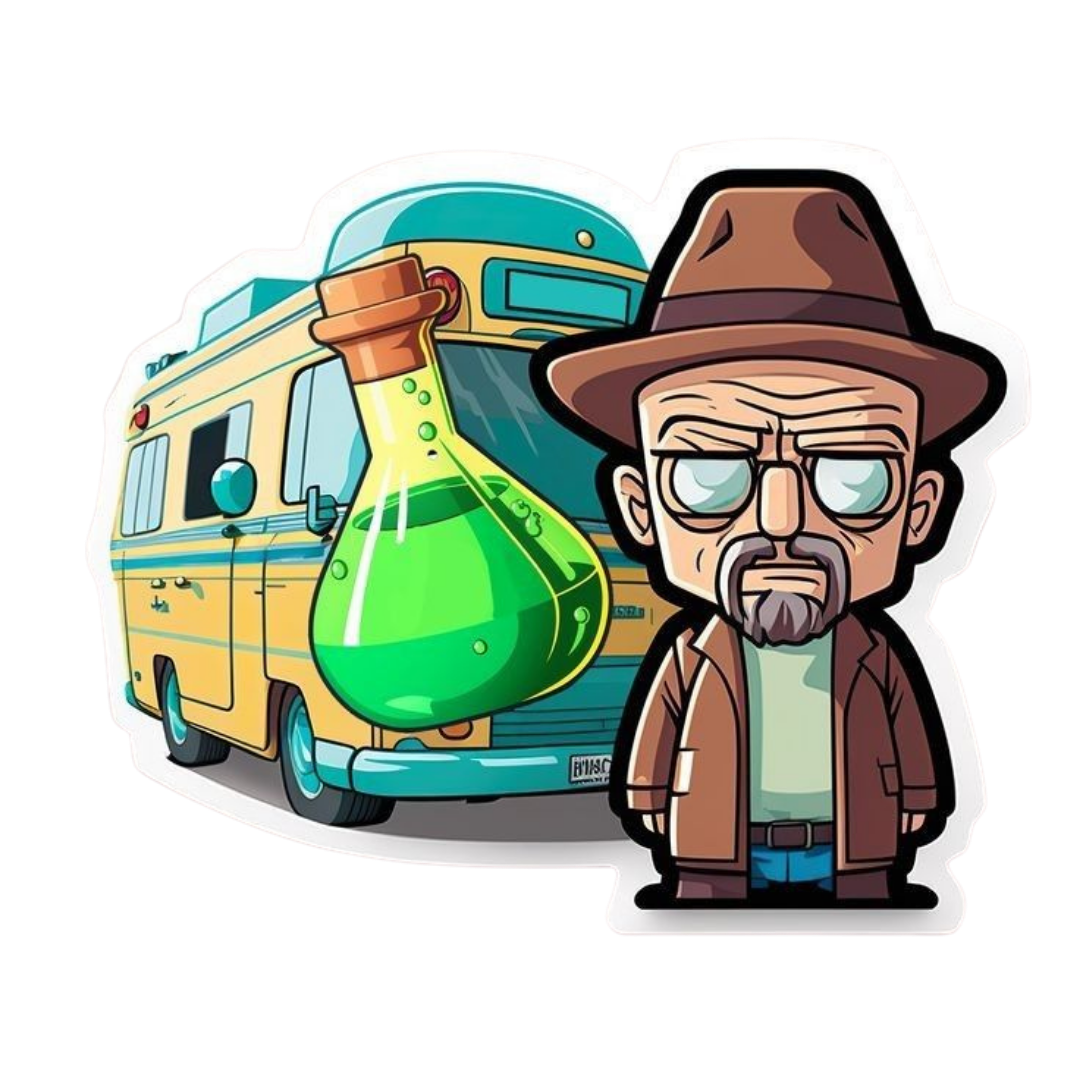 Heisenberg illustratation Heisenberg Sticker
