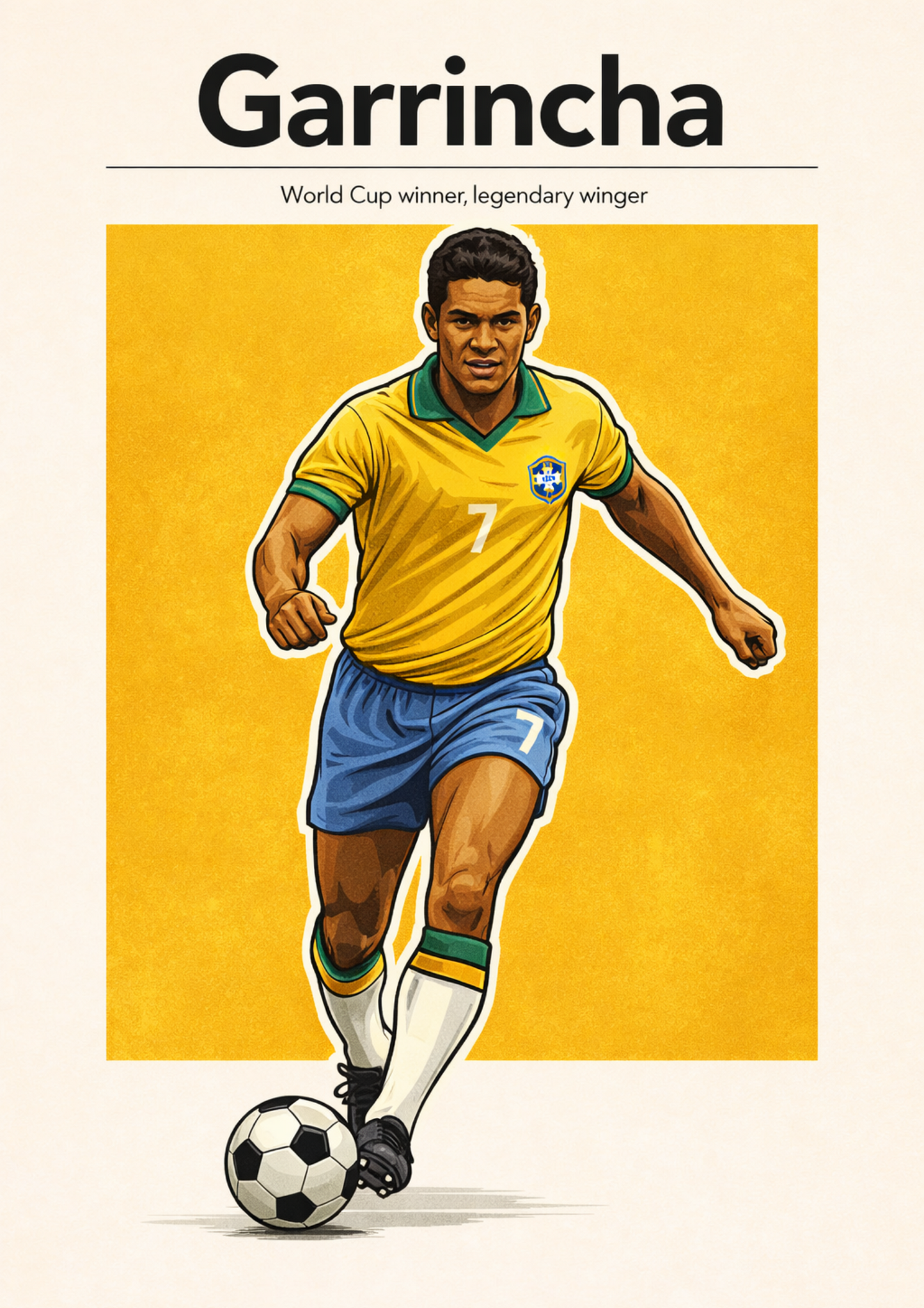 Garrincha | Mini Poster Sticker