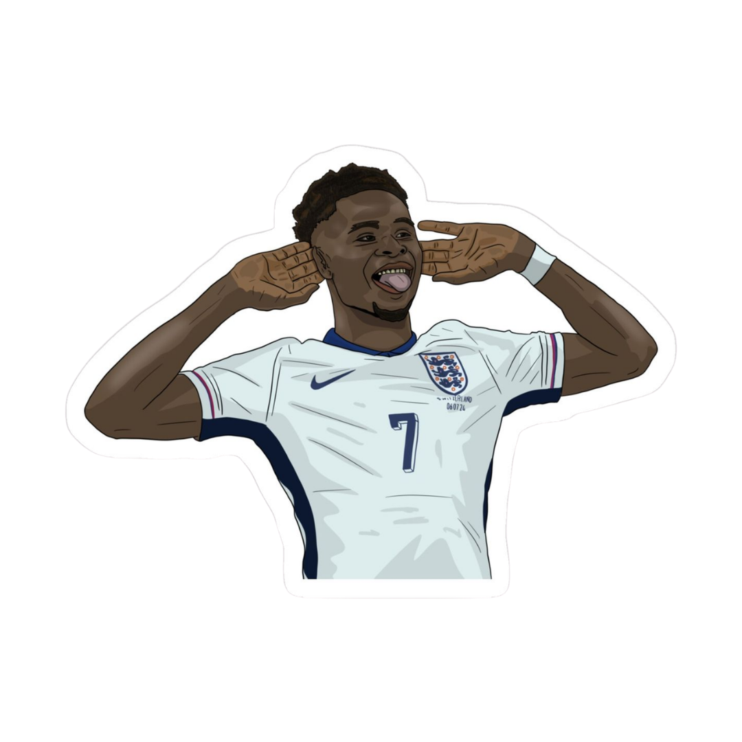 Saka | UK-England Football Fan Stickers | StickerBD
