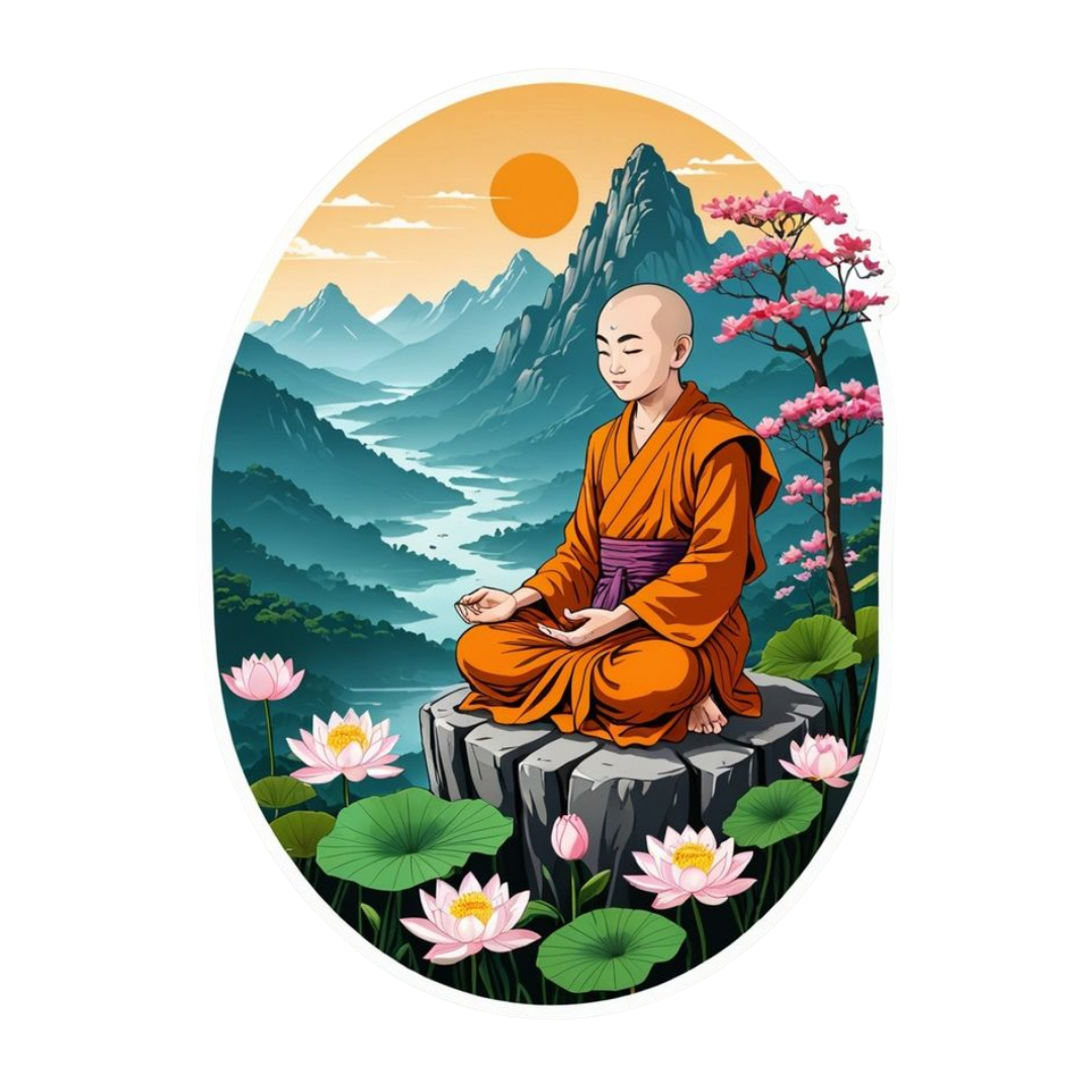 Praying | Buddha, Dharma & Zen Designs Collection | StickerBD