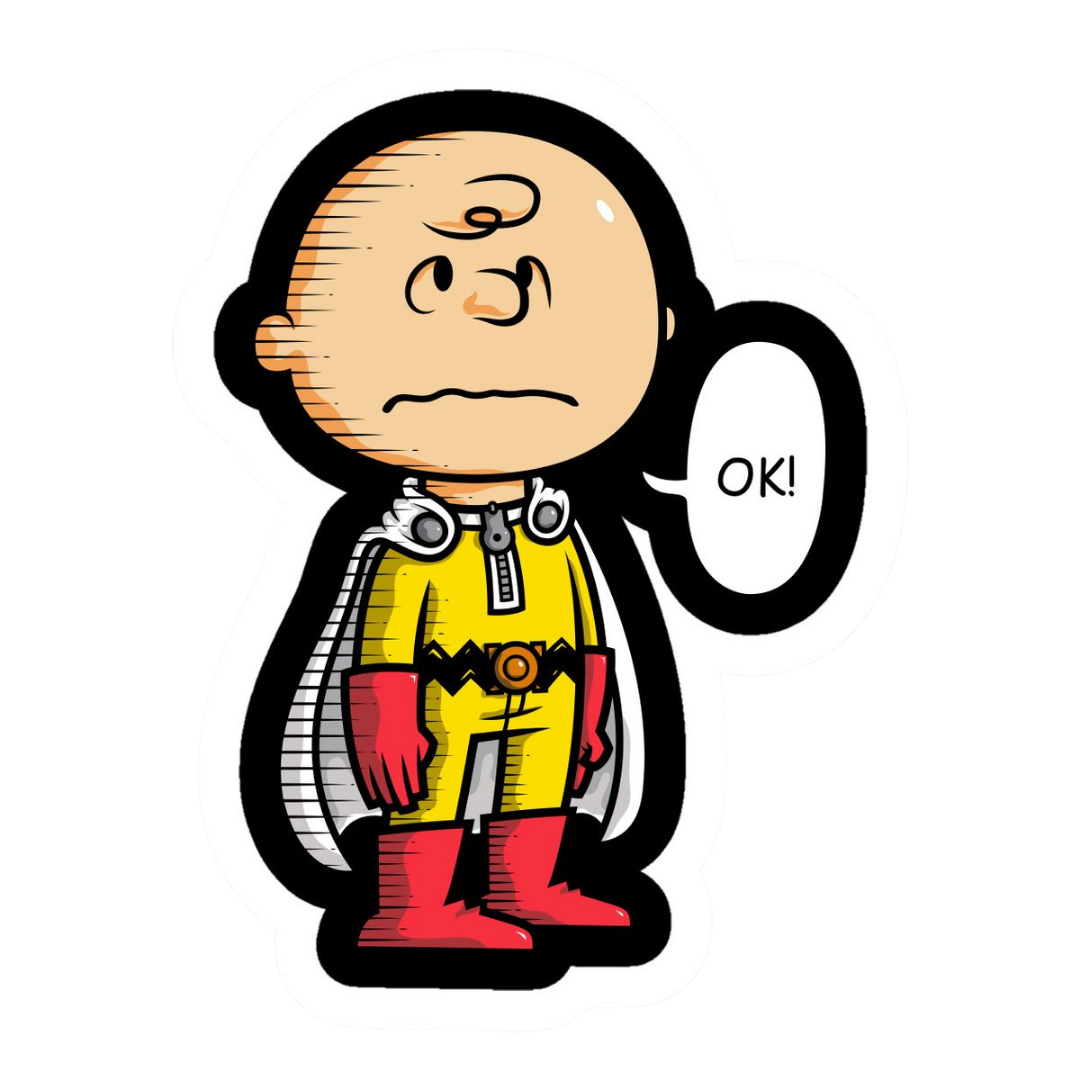 Saitama Smuff One Punch Man Anime Sticker