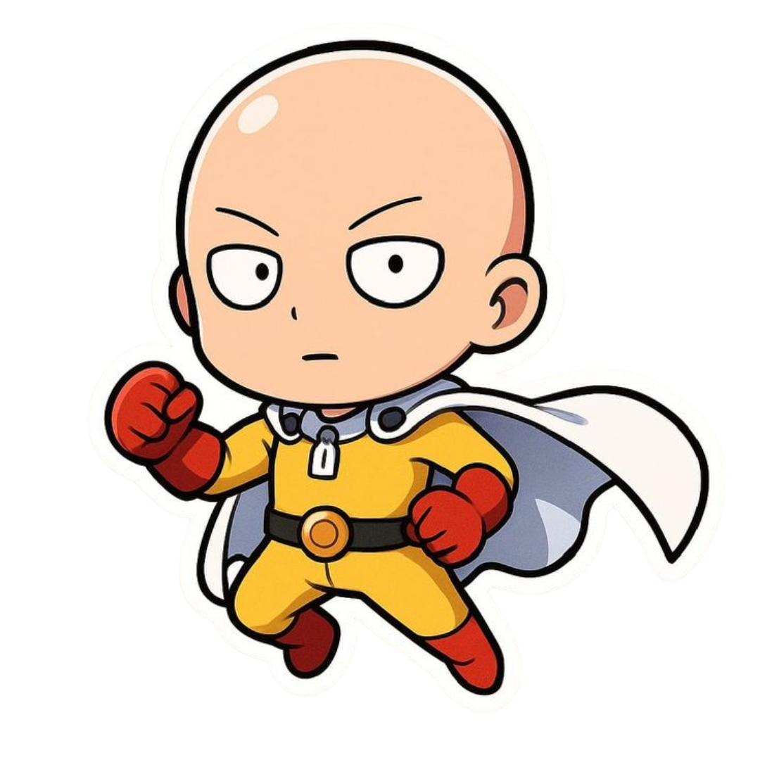 Saitama Chibi One Punch Man Anime Sticker