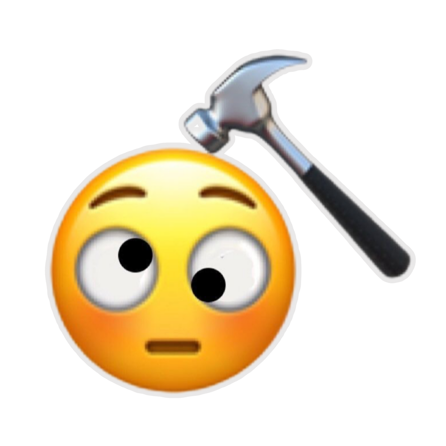 Curious Emoji 9 | Cute Funny Smiley Die-Cut Sticker | StickerBD