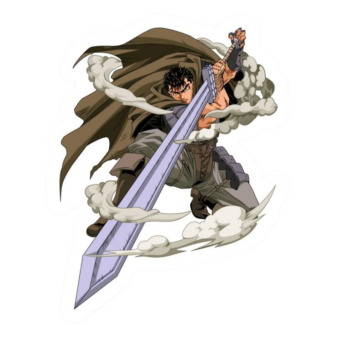 Berserk Anime Sticker 2 | Guts Black Swordsman Premium Sticker