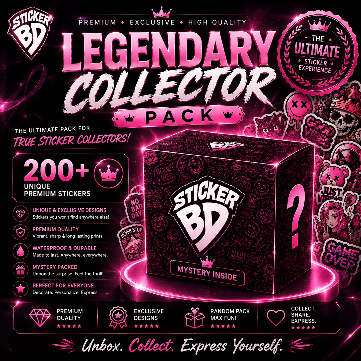 Legendary Mystery Pack – 200+ Mystery Premium Stickers