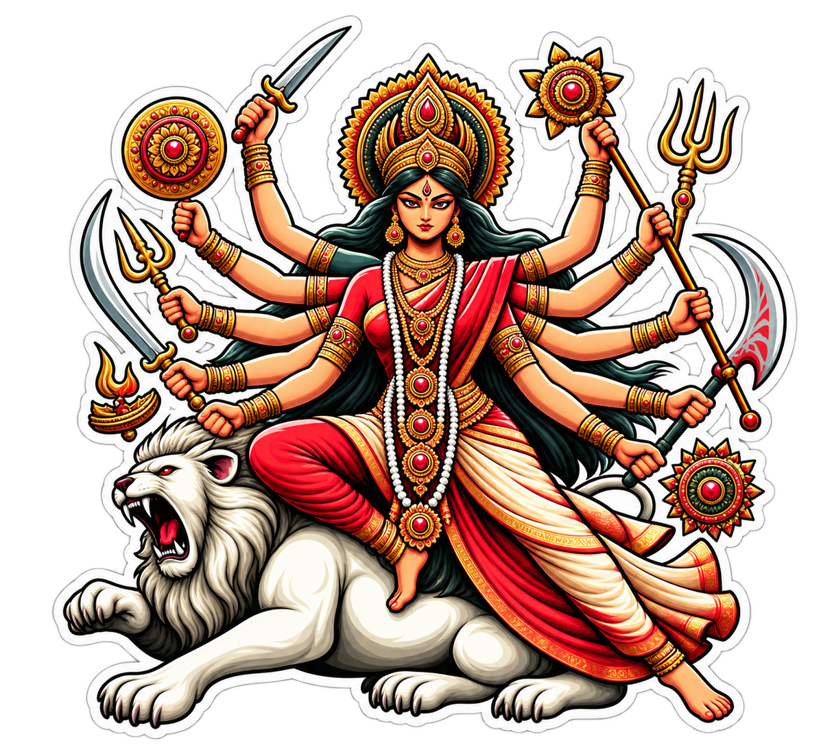 Durga Ma 4 | Om, Gods, Mantras & Spritual Symbols | StickerBD