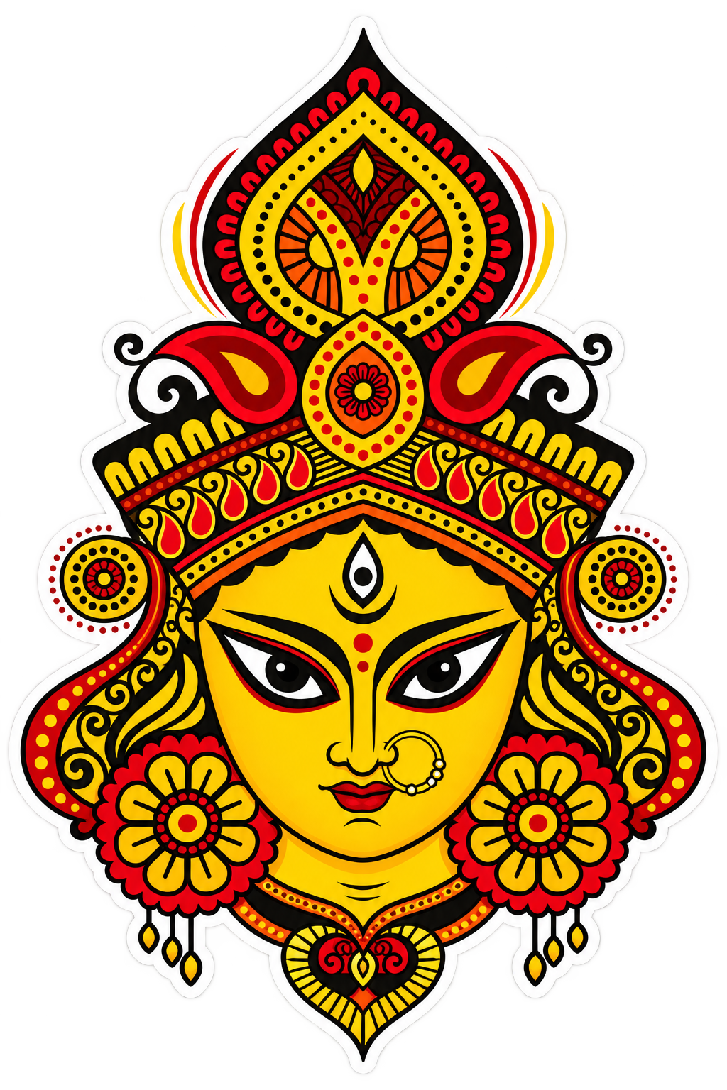 Ma Durga 7 | Om, Gods, Mantras & Spritual Symbols | StickerBD