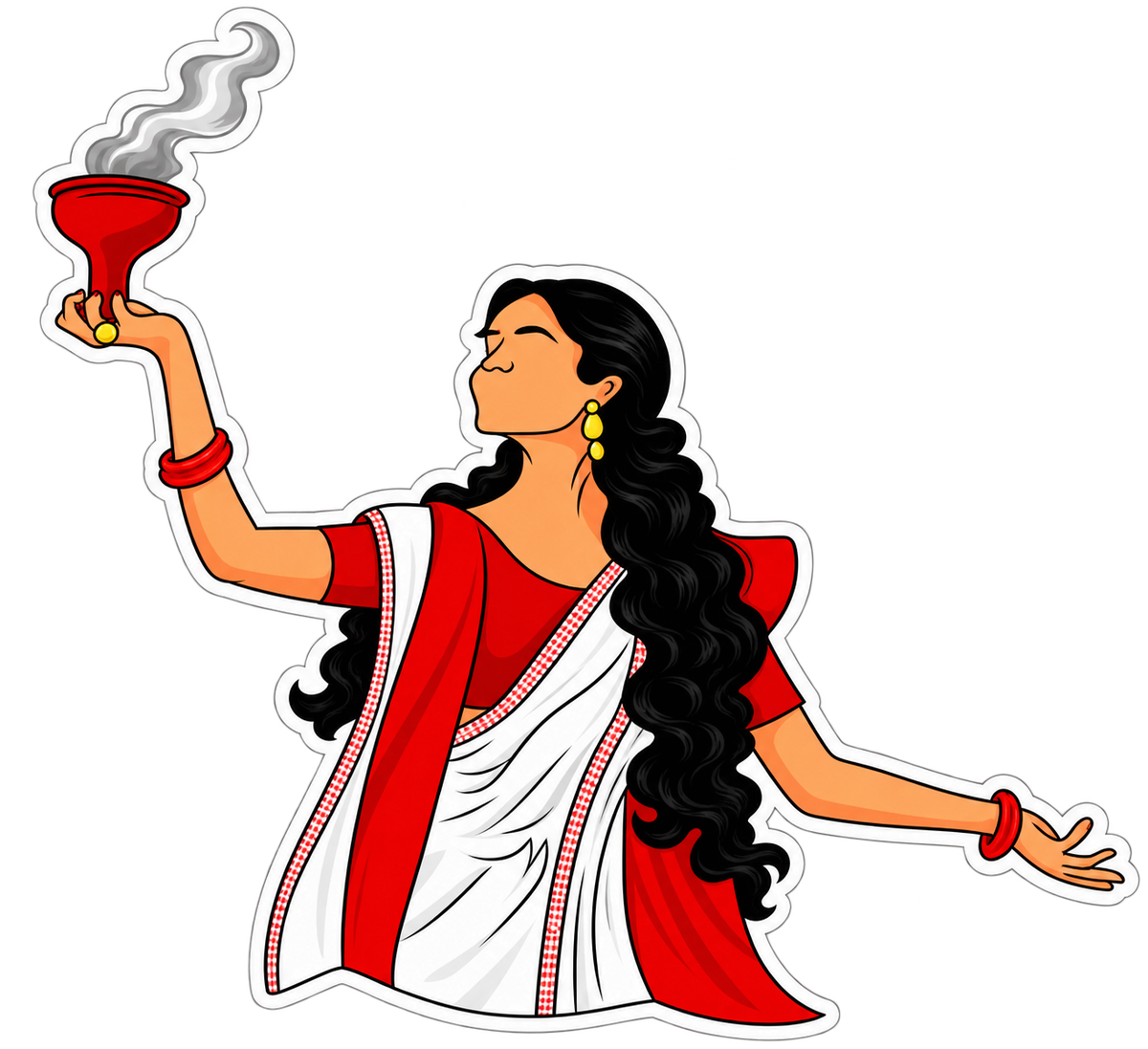 Durga Dance | Om, Gods, Mantras & Spritual Symbols | StickerBD