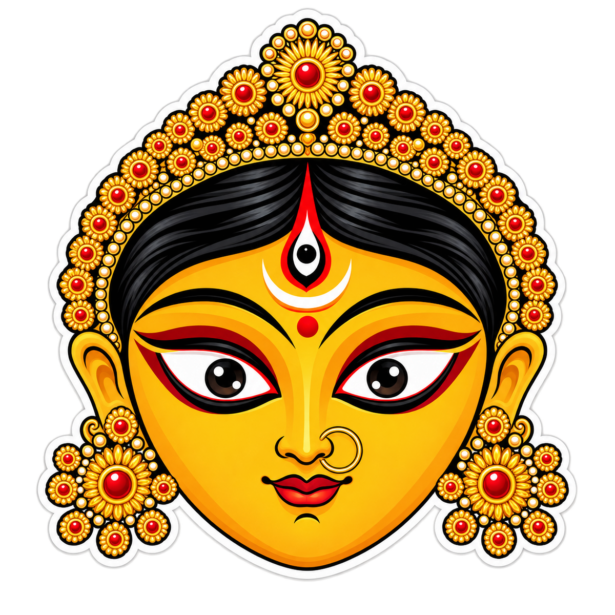 Ma Durga 12 | Om, Gods, Mantras & Spritual Symbols | StickerBD