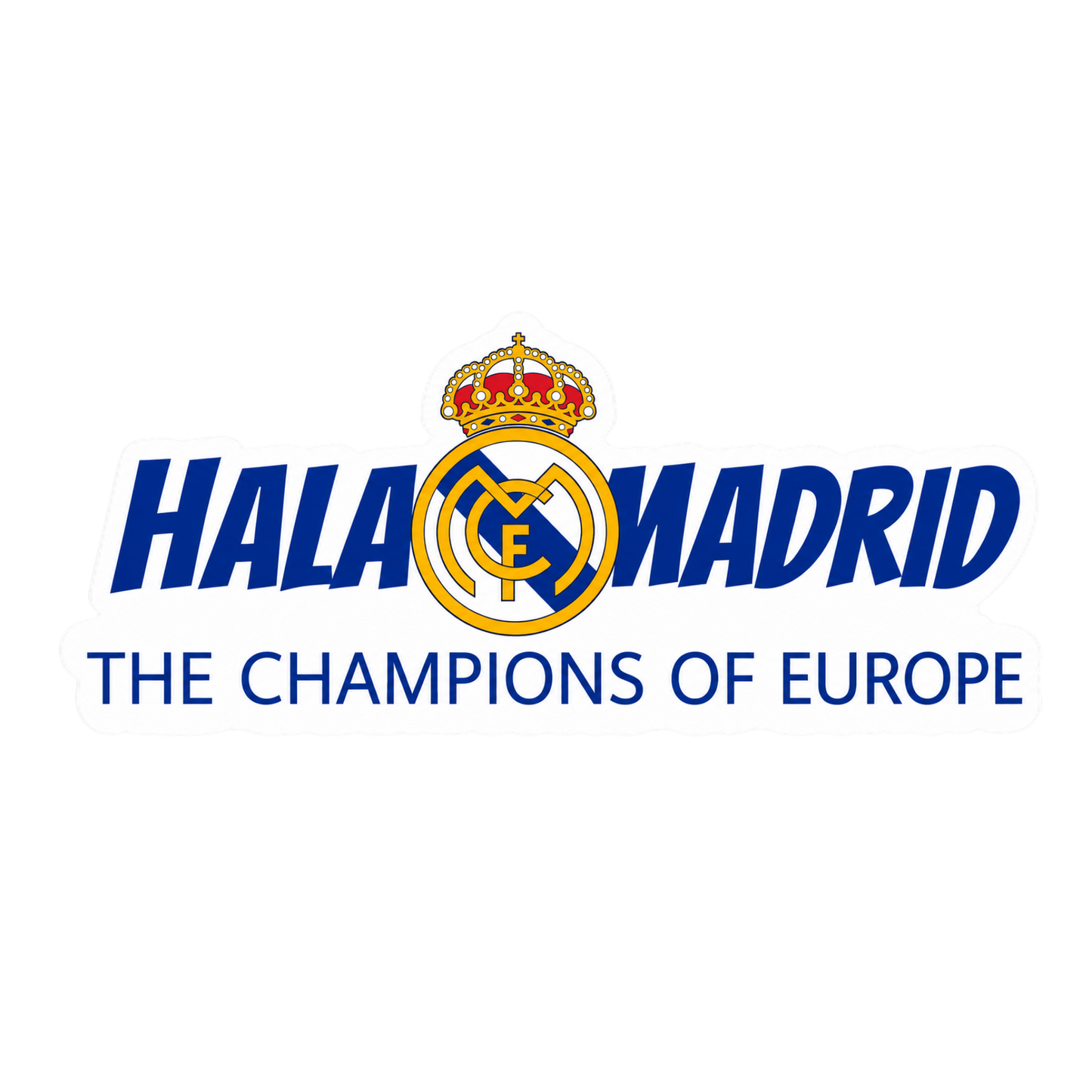 The Campions of Europe | Real Madrid Premium Sticker | Football Club