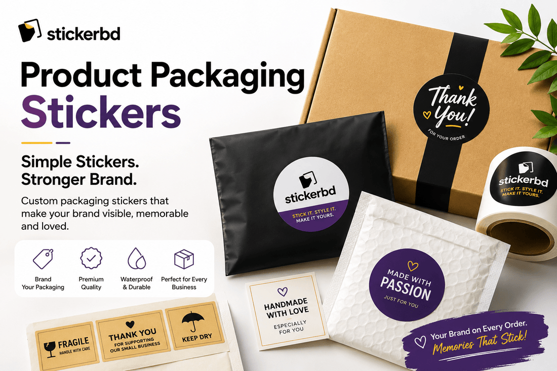 Product Packaging Stickers: How Custom Stickers Can Build Your Brand - StickerBD