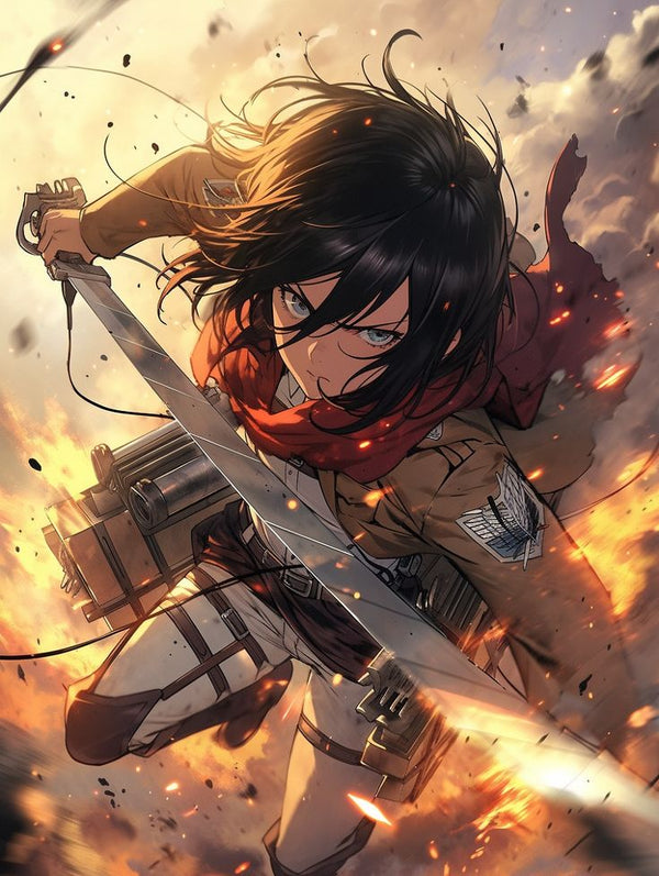 Mikasa Ackerman Attack on Titan Anime Stickers | StickerBD - StickerBD
