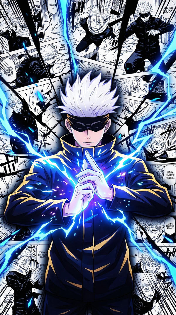 Satoru Gojo Jujutsu Kaisen Anime Stickers featuring designs inspired by the strongest sorcerer.