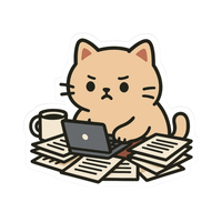 Busy cat Office stickers