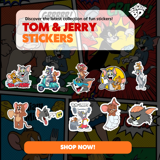 Tom and Jerry Sticker Bundle | Classic Cartoon Sticker Pack | StickerBD