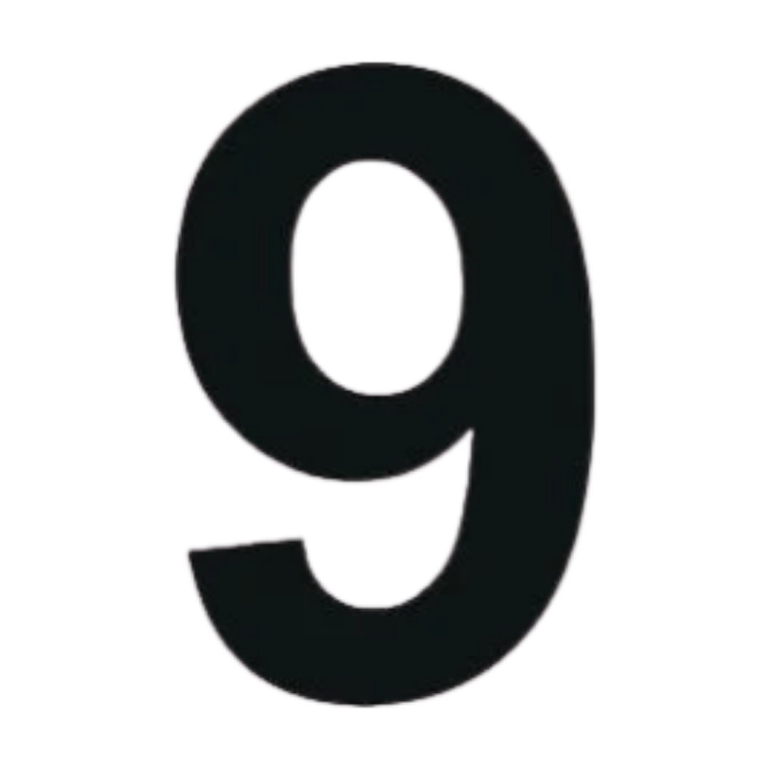 Number 9 Sticker | Educational Number Sticker | StickerBD