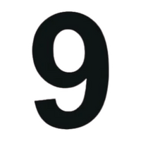 Number 9 Sticker | Educational Number Sticker | StickerBD