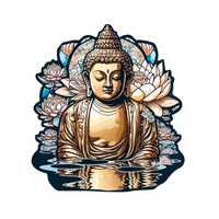 Buddha 3 | Buddhism | Religious Sticker | Spiritual Premium Sticker